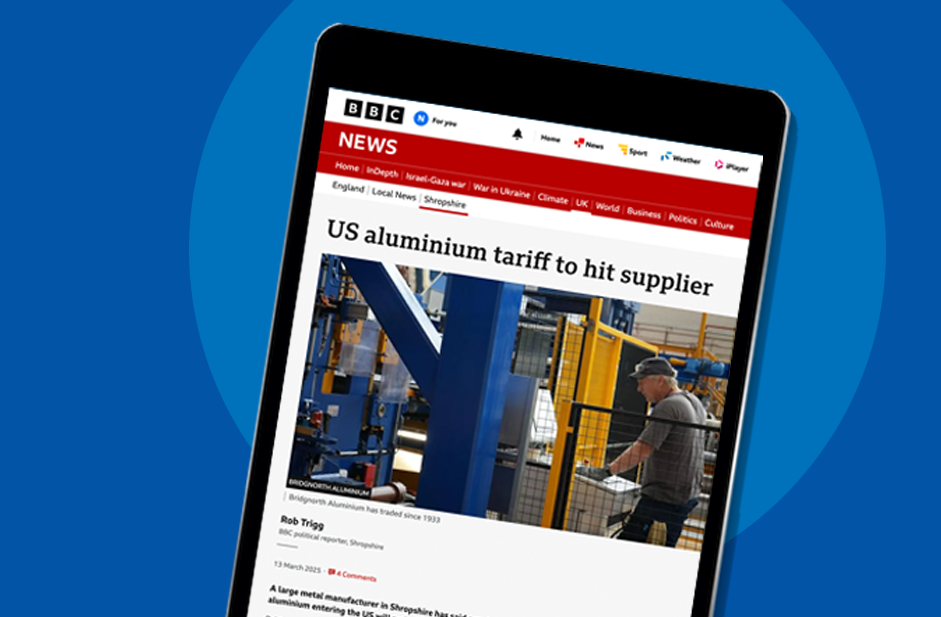 Bridgnorth Aluminium has been featured in a recent BBC News article